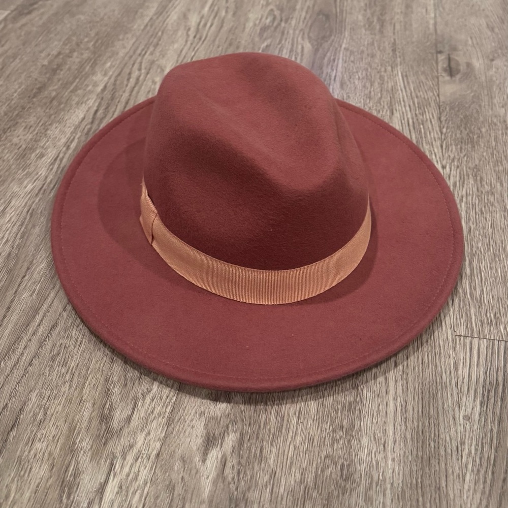 Saks Fifth Avenue Dusty Rose Rancher Hat - Picture 2 of 4